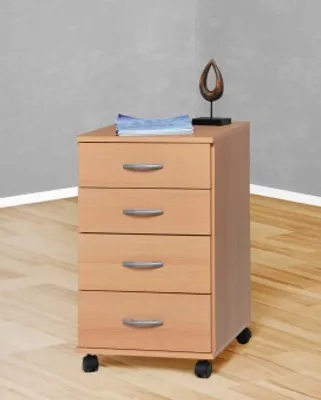Produktbild von Rollcontainer Bürocontainer Schubcontainer Nachtschrank buche
