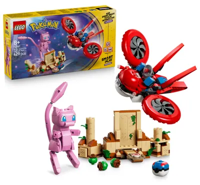 Produktbild von LEGO Pokémon SMART Play: Drohnensuche nach einem Mysteriösen Mew - kompatibles interaktives Spielset mit 3 SMART Tags und 1 Pokémon Figur - Geschenk für Kinder ab 8 Jahren - 72161