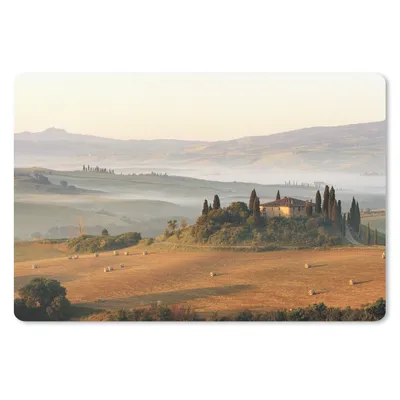 Produktbild von MuchoWow® Schreibtischunterlage Toskana - Landschaft - Bauernhaus 60x40 cm - XXL Mauspad - Großes Mauspad