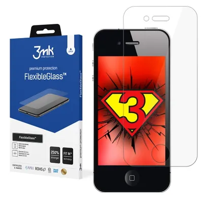 Produktbild von 3mk Display Hybridglas FlexibleGlass für Apple iPhone 4 0,3mm 7H