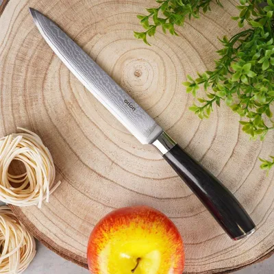 Zdjęcie produktu dla Nóż uniwersalny 15,5 cm ze stali damasceńskiej, rękojeść z drewna pakka