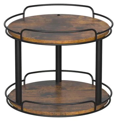Immagine prodotto di Organizzatore girevole in legno, 2 ripiani, 30,5 cm, scaffale per spezie
