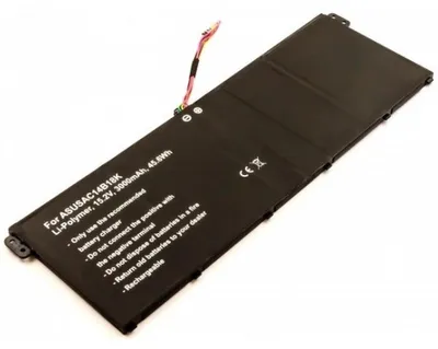 Produktbild von Akku für Acer AC14B8K Li-Pol 15,2 Volt 3000 mAh schwarz.