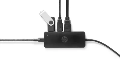 Zdjęcie produktu dla HP Koncentrator podróżny USB-C G2, Przewodowa, USB 3.2 Gen 1 (3.1 Gen 1) Type-C, Czarny, Chiny, 107 mm, 41 mm
