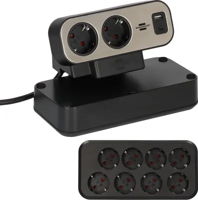 Obrázok produktu pre Brennenstuhl Duplex Tischsteckdose 1x USB A & C, 10x Schuko