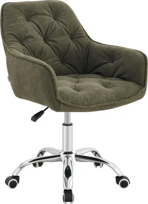 Zdjęcie produktu dla HOMLA Fotel FUSSY w tkaninie obrotowy zielony 57x61x80-90 cm