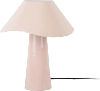 Zdjęcie produktu dla Motyw przewodni – lampa stołowa Ameno – delikatny róż – Ø28 cm Lampa stołowa – lampa nocna, salon, sypialnia