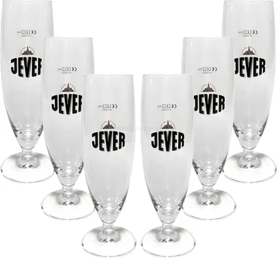 Produktbild von Jever Bierglas Bierpokal Glas Gläser-Set - 6x Pilstulpen 0,3l geeicht