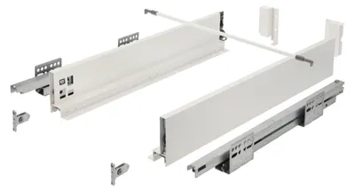 Zdjęcie produktu dla GTV AXIS PRO – biały, mechanizm do otwierania szuflady o szerokości 550 mm – niski model H84 – otwieranie przez naciśnięcie z synchronizacją; · Obciążenie | Högert Technik