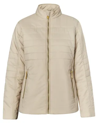 Produktbild von Damen Jacke mit Stehkragen und Reißverschlusstaschen, Größe M, Grau