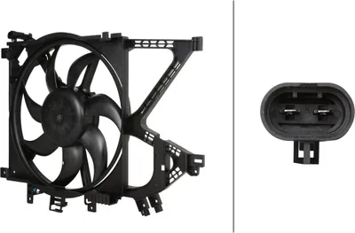 Produktbild von Lüfter Motorkühlung 12 V 168 W 2-polig HELLA für u.a. OPEL CORSA