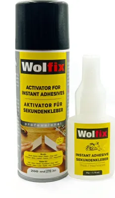 Produktbild von Wolfix Sekundenkleber mit Aktivator 50g+200ml
