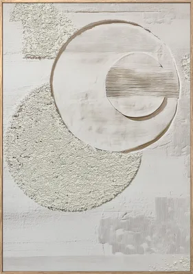 Productafbeelding van STYLER Canvas schilderij, 70x100 cm, Eclipse, met handgeschilderde elementen, ingelijst, wanddecoratie, wandschilderij, moderne kunst, geschikt voor de woonkamer