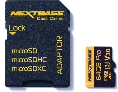 Image de Carte mémoire Nextbase micro SDXC 64GB, Couleur:Noir