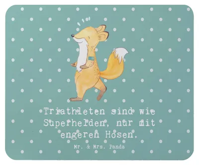 Produktbild von Mr. & Mrs. Panda Mauspad Triathlon Superheld - Meeresbrise - Geschenk, Durchhaltevermögen, Sportart, Radfahren, Mousepad, Mouse Pad, Laufen, Sportler, Schwimmen, computer