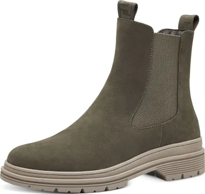 Produktbild von Tamaris Damen Stiefelette Chelsea Boot Leder Reißverschluss bequem 1-25436-41, Größe:40 EU, Farbe:Grün