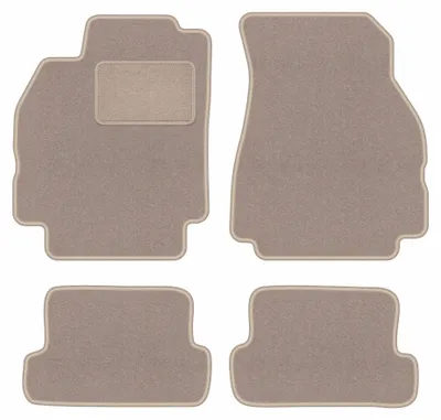 Image de Tapis de sol en moquette pour Renault Megane II CC 2003-2010 (coupé/cabriolet) – jeu 4 pièces, beiges, sur mesure – Wielganizator LUX