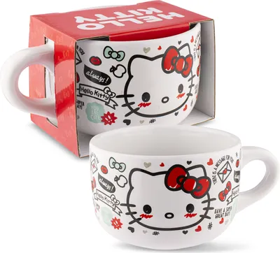 Produktbild von Hello Kitty Jumbo Becher Großer Keramikbecher im süßen Hello Kitty Design 600ml