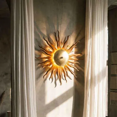 Produktbild von s.luce Diator L handgeschmiedete Sonne Rost- & Goldfarben