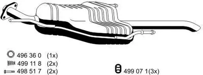 Produktbild von ERNST 054096 Endschalldämpfer für OPEL Astra G Limousine (T98) Auspuff