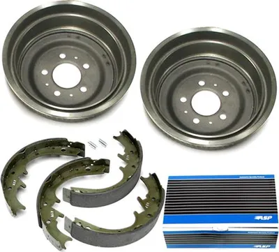 Zdjęcie produktu dla Bębny hamulcowe + szczęki hamulcowe tylne prawe + lewe Hamulec Jeep CJ 79-86