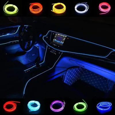 Produktbild von EL-Draht 3m Blau Flexibel Neonlicht Seil Dekoration