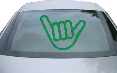 Produktbild von Indigos UG - Aufkleber Heckscheibe & Motorklappe DE7042 - grün - 600x459 mm - Heavy Hand - Auto Scheiben Fenster Heckklappe Tuning Racing JDM - Die cut