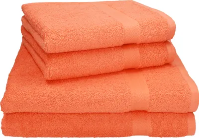 Produktbild von Betz 4er Handtuch-Set PREMIUM 100%Baumwolle 2 Duschtücher 2 Handtücher Farbe - blutorange