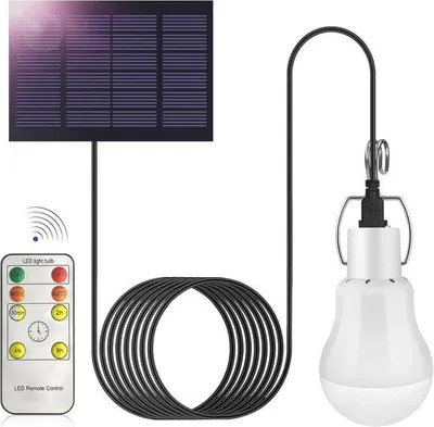 Zdjęcie produktu dla Solarna lampa LED do użytku zewnętrznego - wisząca lampa LED do ogrodu - lampa zasilana energią słoneczną - lampa zewnętrzna z pilotem - idealna do campingów, sytuacji awaryjnych, oświetlenia ogrodu - lampa LED 12V - lampa LED zasilana energią słoneczną, 12V - do użytku wewnątrz i na zewnątrz