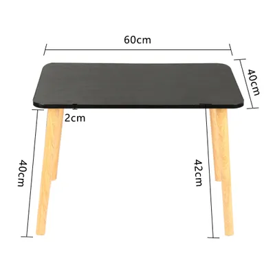 Image de Table basse Table de salon Table d'appoint Petite table 40x60cm Noir