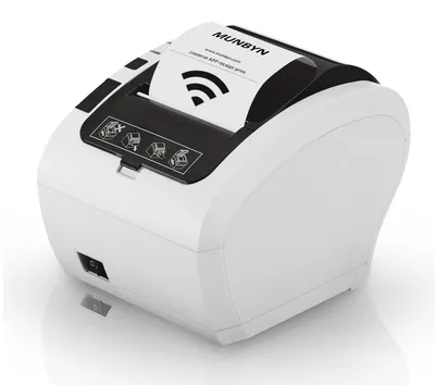 Imagen del producto de Impresora térmica MUNBYN Bondrukcer P047 con conexión USB individual, impresora POS de 80 mm, impresora térmica directa compatible con Android, Windows, PC y Chromebook (conexión USB/WiFi), color blanco