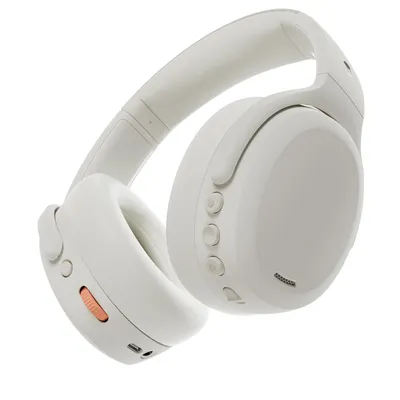 A white pair of Skullcandy Crusher ANC 2 Wireless headphones is shown against a white background.