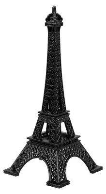 Produktbild von Eiffelturm Statue 13 cm Miniatur aus schwarzem Metall für Dekoration und Geschenke