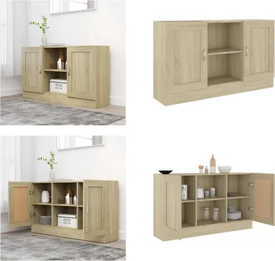 Obrázek produktu pro vidaXL Příborník Sonoma dub 120x30,5x70 cm materiál na bázi dřeva - Příborník - Příborníky - Boční skříňky - Boční skříňky