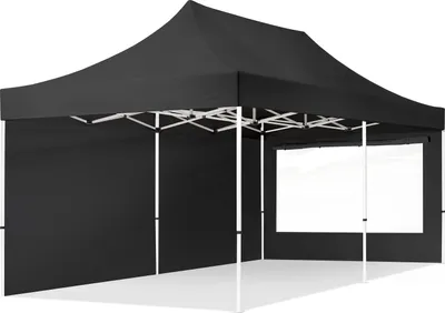 Image de TOOLPORT 3x6 m Tonnelle pliante Acier, PES 700, côtés panoramiques, noir