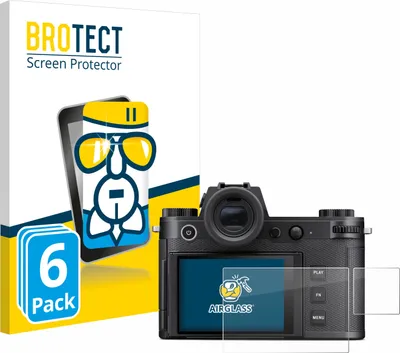 Produktbild von 6x BROTECT Schutzglas für Leica SL3-S (Display + Schulterdisplay) Schutzfolie Panzer Folie Glas Display Schutz klar
