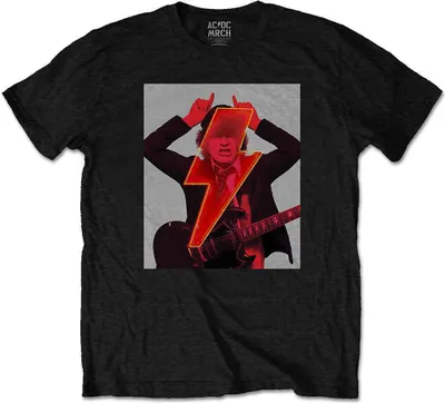 Zdjęcie produktu dla AC/DC Angus Finger Horns Black S Koszulka