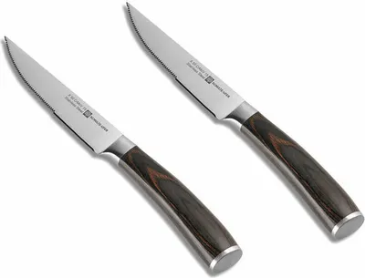 Immagine prodotto di Schulte-Ufer Steakmesser-Set Riku 2-tlg., Fleischmesser, Messer, Klingenstahl, Schichtholzgriff, 61623