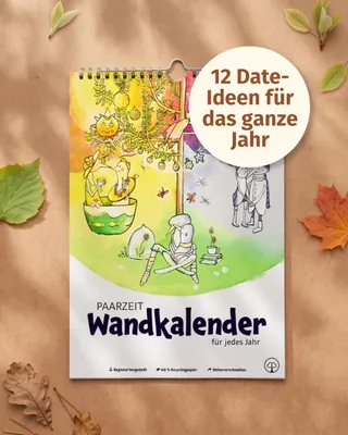 Produktbild von Paarzeit Wandkalender – 12 saisonale Dates für 2026 – Schenkt allen Paaren Verbundenheit über das ganze Jahr – einzigartiges Geschenk zum neuen Jahr
