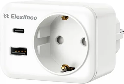 Zdjęcie produktu dla Gniazdko wielofunkcyjne 3 w 1 z portami USB-C, USB-A i gniazdkiem elektrycznym