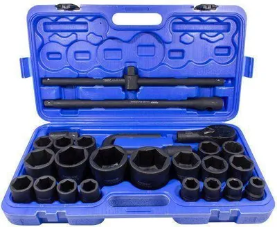 Produktbild von 26-teiliger ForceKraft 3/4" --- 1" Sechskant --Schraubendreher-Satz für den professionellen Einsatz