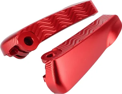 Image de Paire de repose-pieds arrière Repose-pieds moto pliable pour Vespa GT/GTS/GTVRed