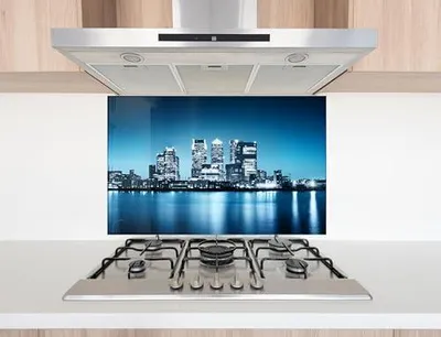 Produktbild von Myphotostation Glasrückwand aus gehärtetem Glas, 50,8 x 35,6 cm (B x H), für Küche, Herd und Wandpaneel