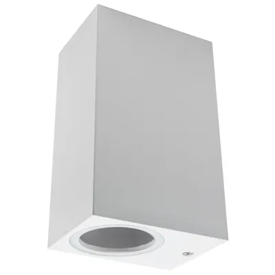 Produktbild von Wandleuchte McShine "Square-W", weiß, Schutzklasse IP44, 2x GU10, Aluminium Gehäuse