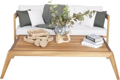 Zdjęcie produktu dla Zestaw mebli ogrodowych 2szt stolik kawowy designerska sofa 3 osobowa meble wypoczynkowe komplet mebli