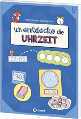 Produktbild von - Übungsbuch zum spielerischen Lernen der Uhrzeit ab 5 Jahren