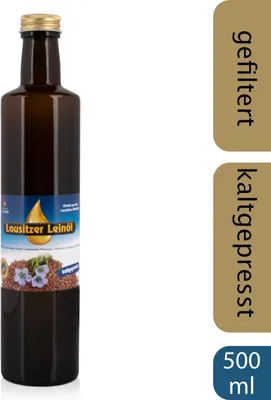 Produktbild von Lausitzer Leinöl (kaltgepresstes Leinöl), 500ml