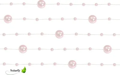 Immagine prodotto di Ghirlanda di perle 5 pezzi x 1,3 m, colore: rosa chiaro 19