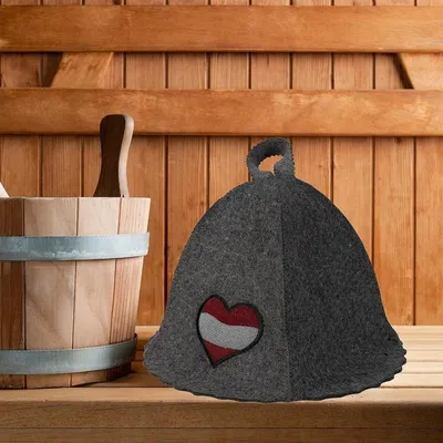 Produktbild von Saunahut Lettland aus reiner Wolle, 36 cm Länge, 36 cm Breite, 24 cm Höhe