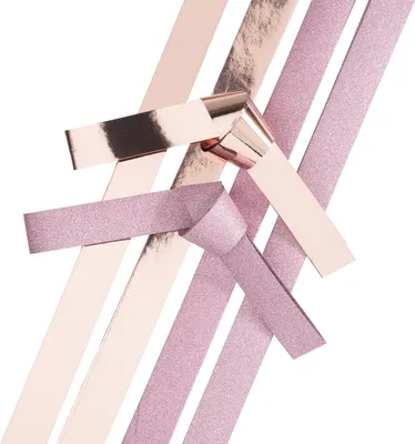 Produktbild von Papierstreifen "Rosa Glitter", 15 mm, 24 Streifen Rosa